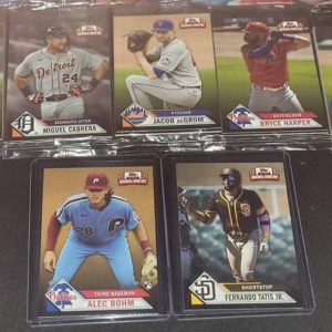 2021 Topps National Baseball Card Day Pack x 5 + Alec Bohm Rookie Card and Fernando Tatis Jr. Card