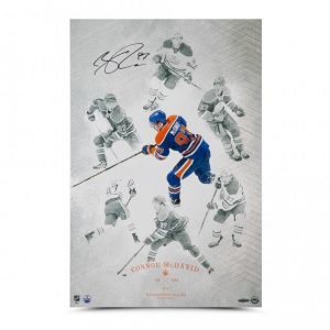CONNOR MCDAVID AUTOGRAPHED “ON THE RISE” 16 X 24 Framed